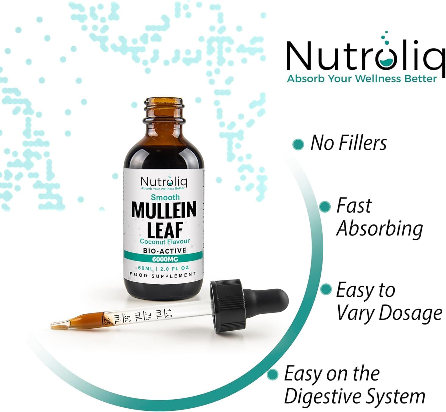 Nutroliq Mullein Leaf 50:1 Extract Drops - 60ml