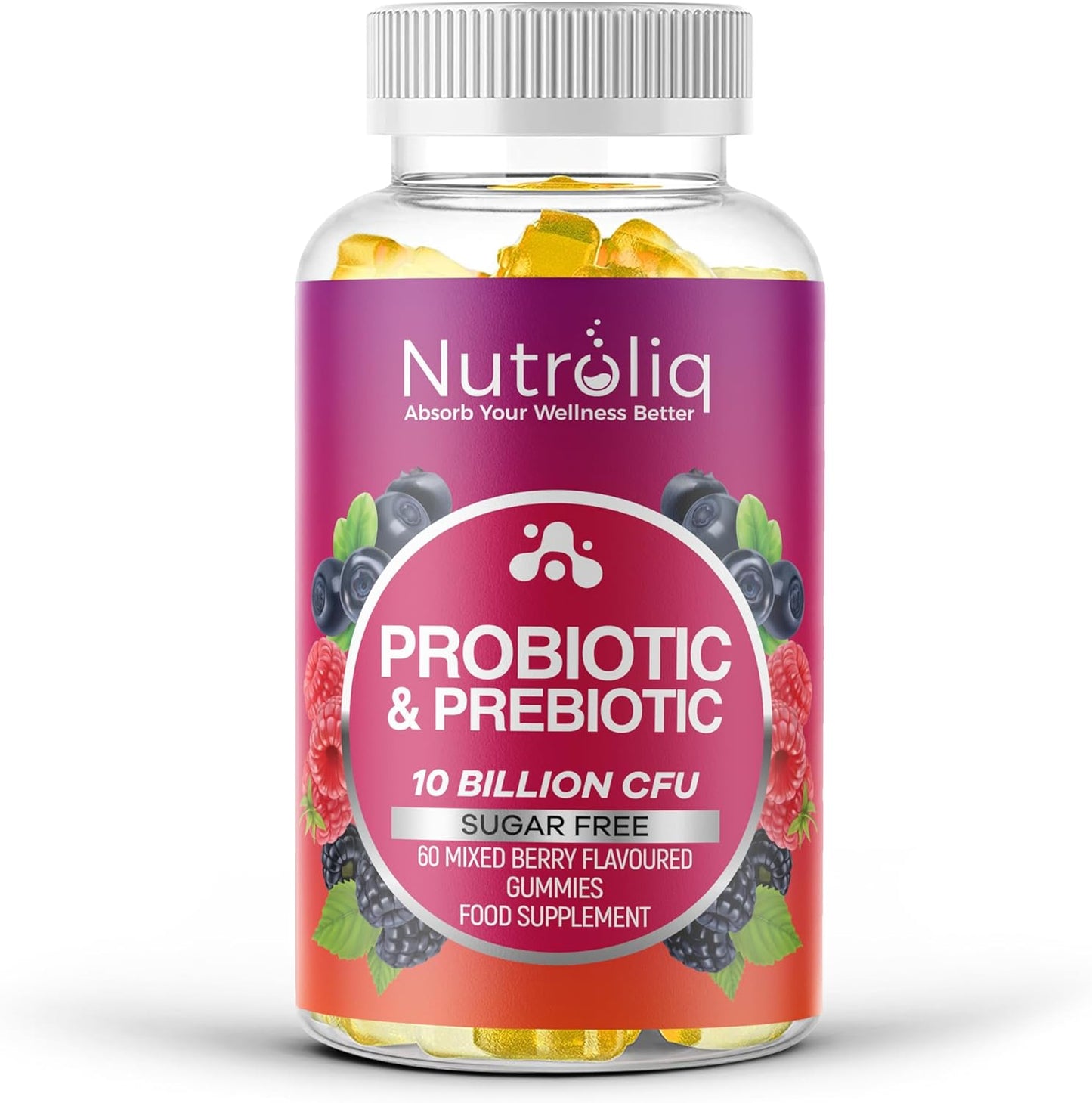 Nutroliq Prebiotic & Probiotic Sugar-Free Gummies