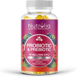 Nutroliq Prebiotic & Probiotic Sugar-Free Gummies