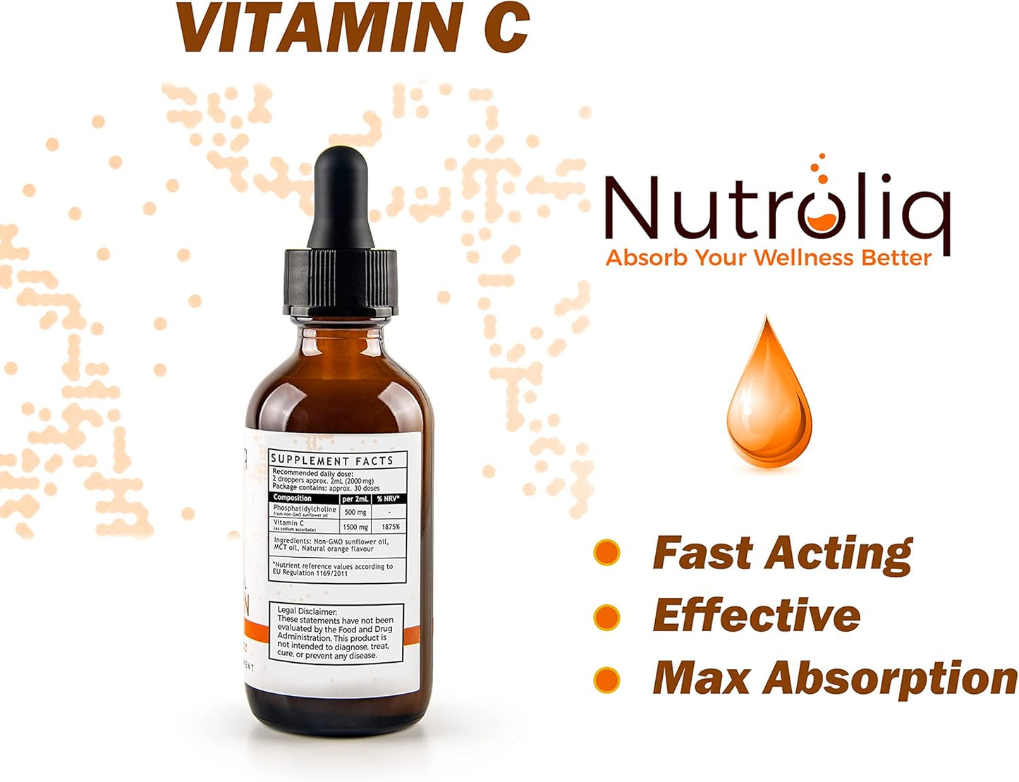 Nutroliq Liposomal Vitamin C Liquid Drops 60ml