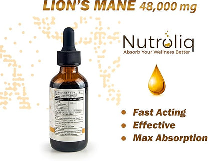 Nutroliq Lions Mane Liquid Drops - 60ml