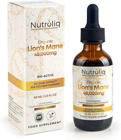 Nutroliq Lions Mane Liquid Drops - 60ml